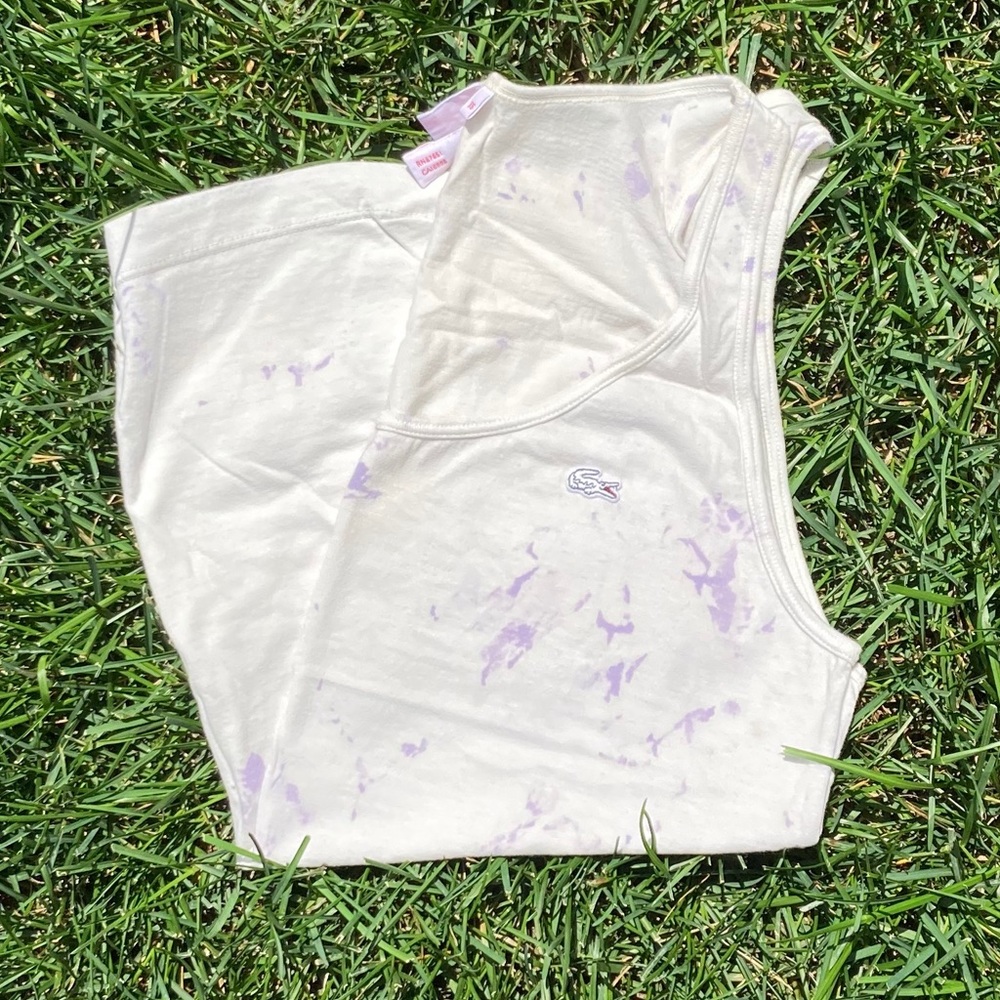 LACOSTE L!VE. 💜🤍Rare white and purple tank.💜🤍